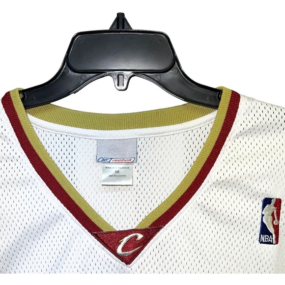 Reebok LeBron James Cleveland Cavaliers NBA Jersey Men’s Size 56 3XL White - Picture 4 of 7
